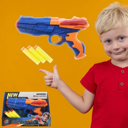 Spielzeug-Softgun mit 3 Schaumstoffpfeilen - Spielzeugpistole