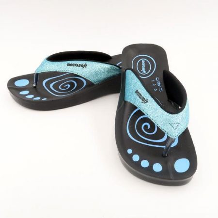 Sandaler Aerosoft model A0825 m. glimmer (Tyrkis)
