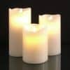 LED-Kerze mit beweglicher 3D-Flamme und Fernbedienung - Weiß (3Stück)