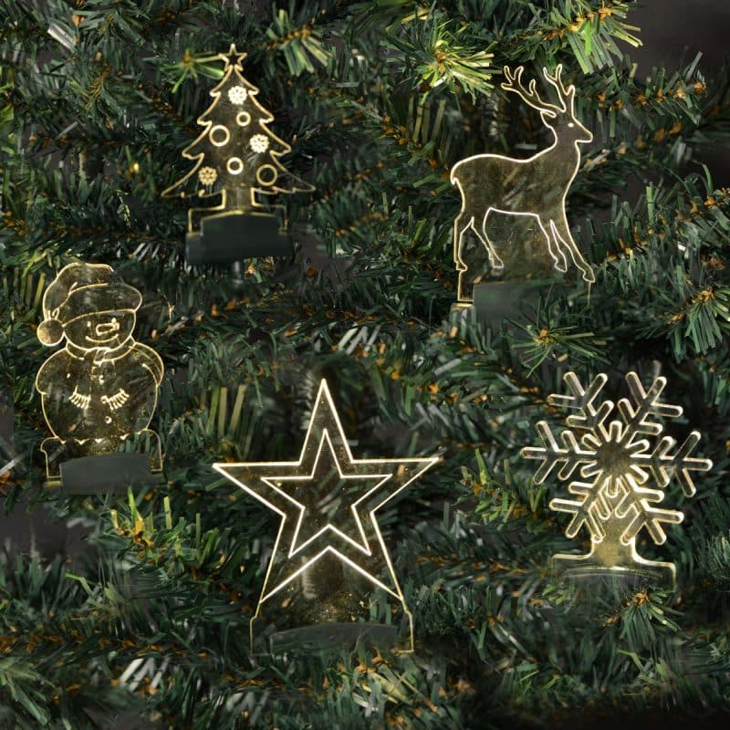 Kabellose LED-Motive für den Weihnachtsbaum oder das Fenster - inkl. Fernbedienung