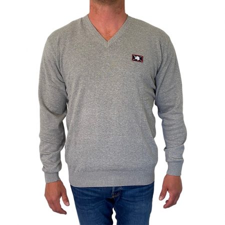 Sweatshirt Wilford Knit von Vinson Camp in Grau Melange