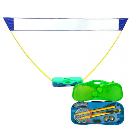 Badminton-Set mit Netz, Schlägern; Bällen