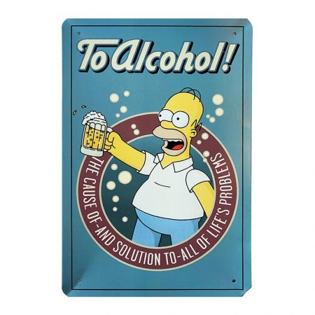 Metallschild - To Alcohol