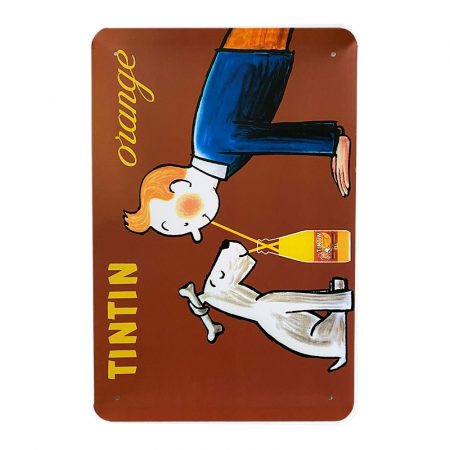 Metallschild - TinTin Orange