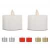 2 LED-Kerzen mit beweglicher Flamme 4,5 x 3cm