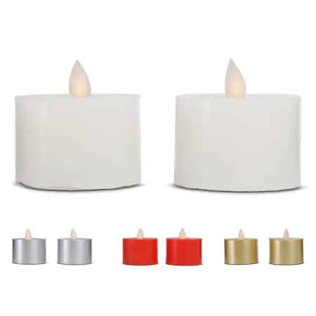 2 LED-Kerzen mit beweglicher Flamme 4,5 x 3cm