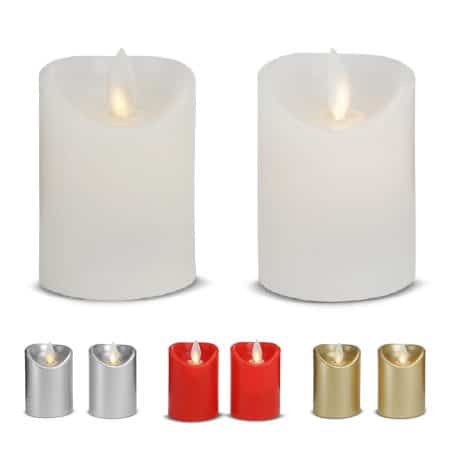 2 Stk. LED-Kerze mit beweglicher Flamme 5,5x7cm