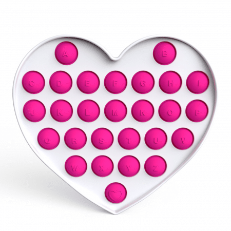 Fidget Toys - Pop It Bubbles - Herz (Mehre Farben verfügbar)