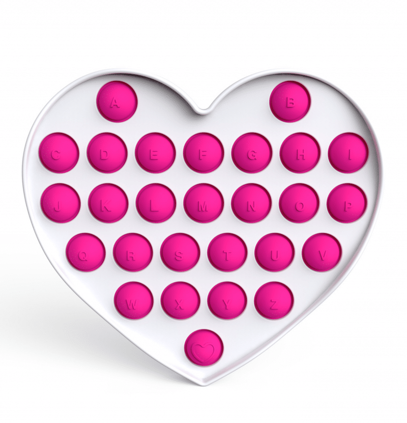 Fidget Toys - Pop It Bubbles - Herz (Mehre Farben verfügbar)