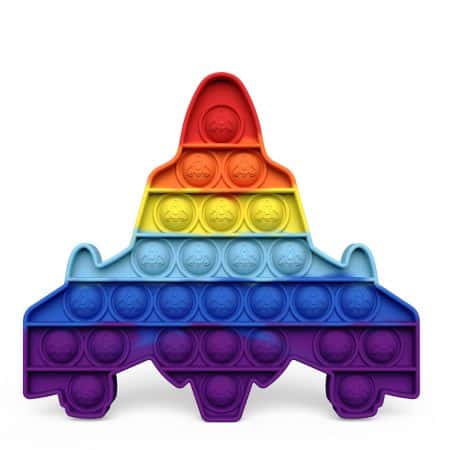 Fidget Toys - Pop It - Flugzeug Regenbogen
