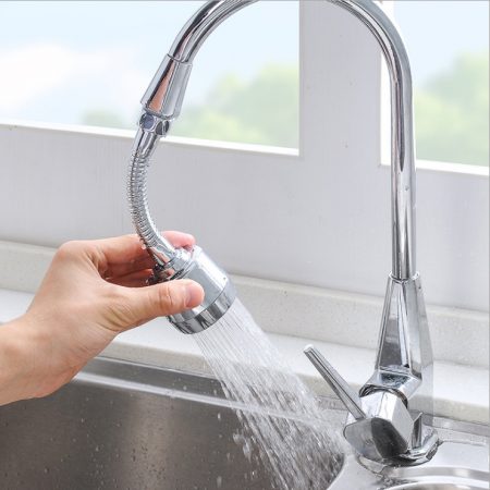 Wasserspar Aufsatz aus Edelstahl um 360 Grad beweglich ausziehbar