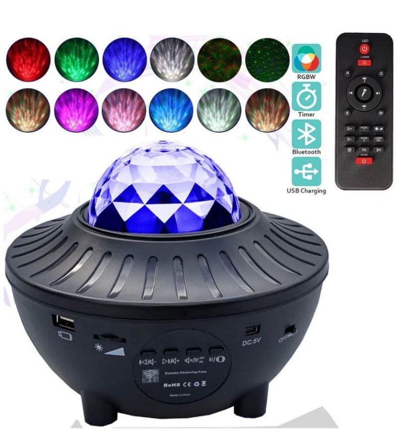 Starry Sky Galaxy LED-Projektor mit Bluetooth-Lautsprecher inkl. Fernbedienung