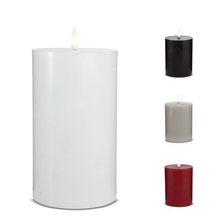 LED-Kerze mit realistisch bewegter Flamme 7,5x12,5cm