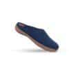 Wollpantoffel (100% reine Wolle) - Model Blau mit Gummisohle