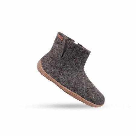 Wollstiefel (100% reine Wolle) - Model Braun mit Gummisohle