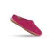 Wollpantoffel (100% reine Wolle) - Model Pink mit Gummisohle