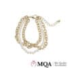 Armband, goldfarben, 3-in-1, Perlen, verstellbar