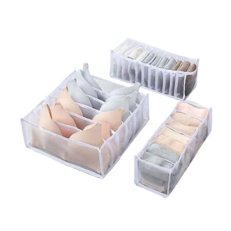 Aufbewahrungsbox/Unterwäsche-Schubladenorganisation - 3er-Set - faltbar