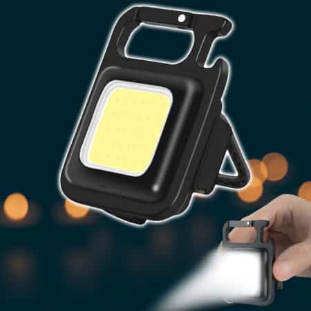 Schlüsselanhänger COB-LED-Taschenlampe - wiederaufladbar - 3 Leuchtmodi