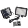 LED Lampe schwarz (quadratisch) mit Bewegungssensor - Solar