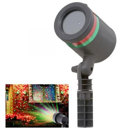 LED-Außenprojektor - Laserlicht - Rot & grünes Licht